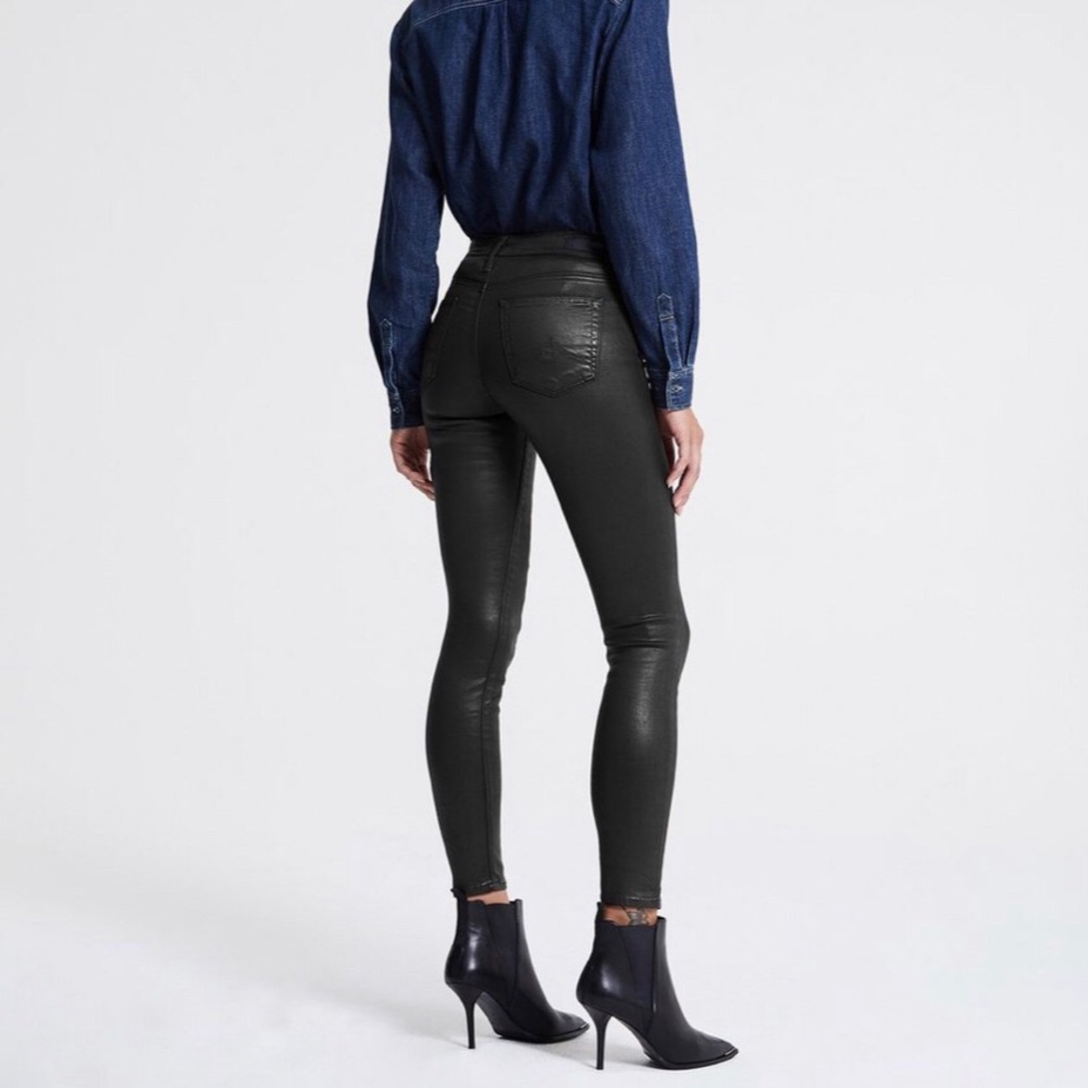 AG Jeans Farrah Skinny Ankle Leatherette Size 25